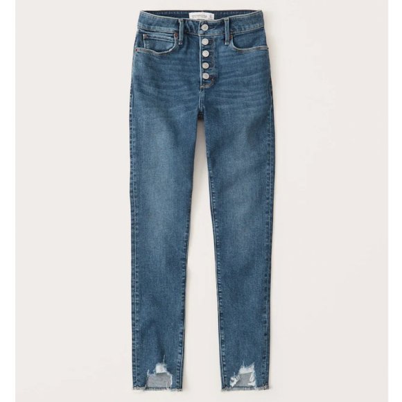 Abercrombie & Fitch Denim - Abercrombie High Rise Super Skinny Ankle Jeans